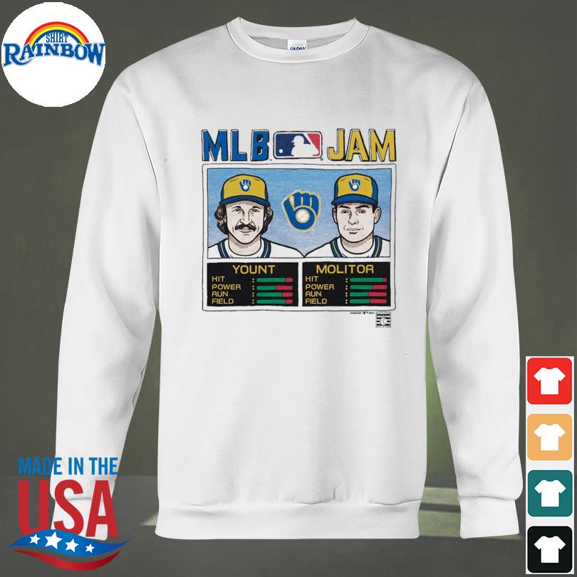 Mlb jam brewers molitor and yount shirt, hoodie, sweater, long