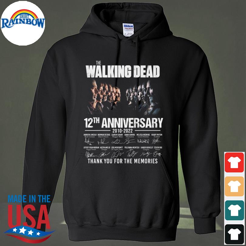The Walking Dead 12th anniversary 2010 2022 thank you for the memories signatures hoodie