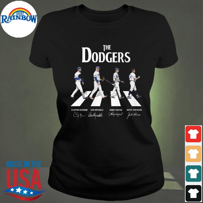 Los Angeles Dodgers T Shirt Baseball Team Abbey Road Signatures