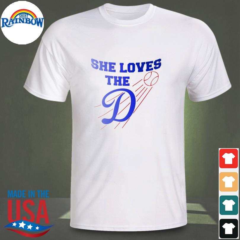 Baseball She Loves The D Los Angeles Tie-Dye Long Sleeve Shirt