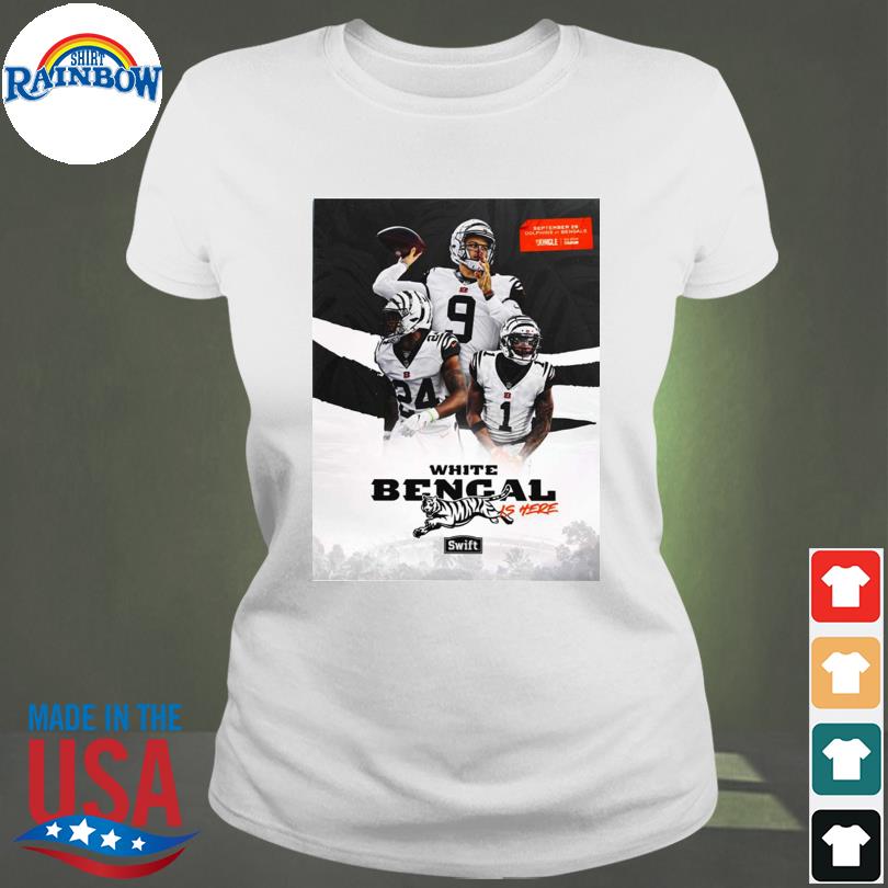 Cincinnati Bengals NFL White Bengal Is Here T-Shirt