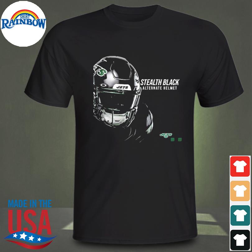 New York Jets Stealth Black Alternate Helmet Coming Unisex T-Shirt