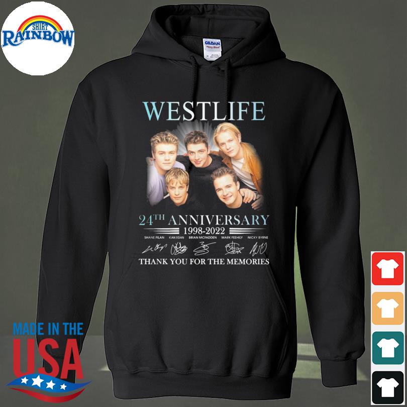 Westlife 24th anniversary 1998 2022 thank you for the memories signatures s hoodie