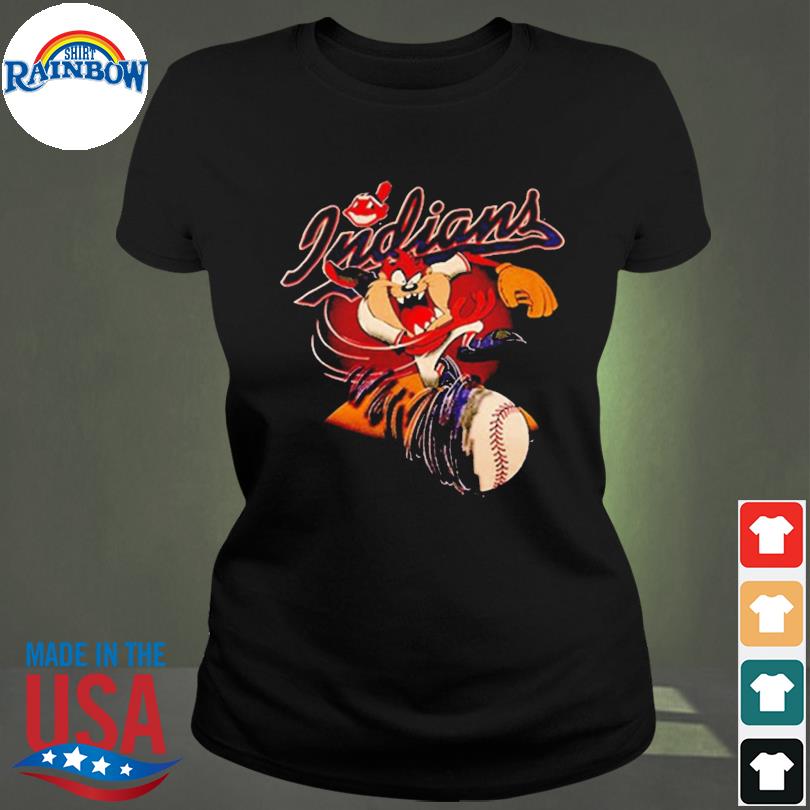 Vintage Cleveland Indians Taz Mania Looney Tunes T-Shirt For UNISEX