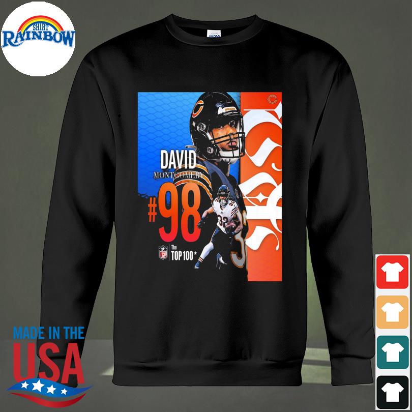 Official David montgomery the NFL top 100 players of 2022 shirt, hoodie,  sweater, long sleeve and tank top