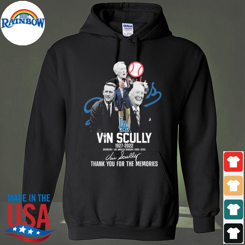 Vin Scully Dodgers Thank You For The Memories Vin Scully 1927-2022 Shirt