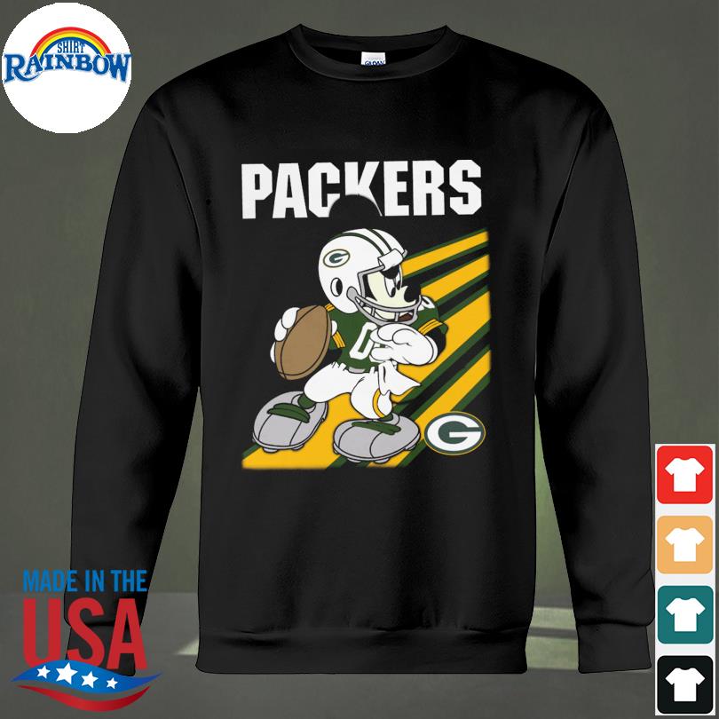 Green bay packers mickey mouse disney shirt, hoodie, sweater, long sleeve  and tank top