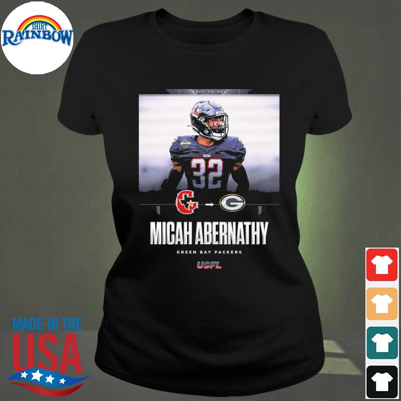 Micah Abernathy From Houston Gamblers to Green Bay Packers Unisex T-Shirt -  REVER LAVIE