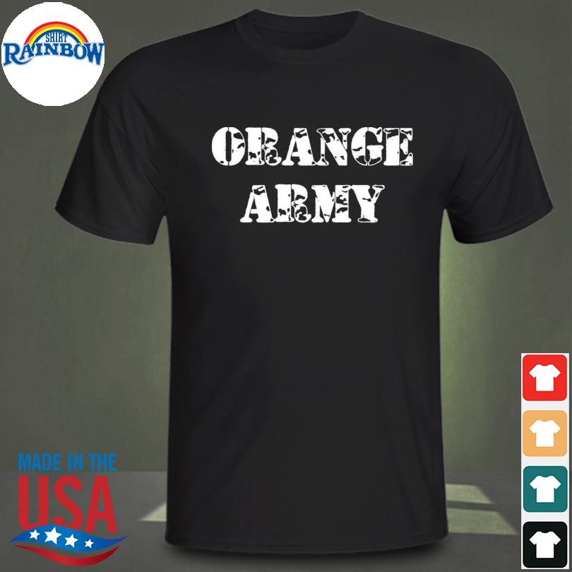 Orange army f1 classic logo shirt