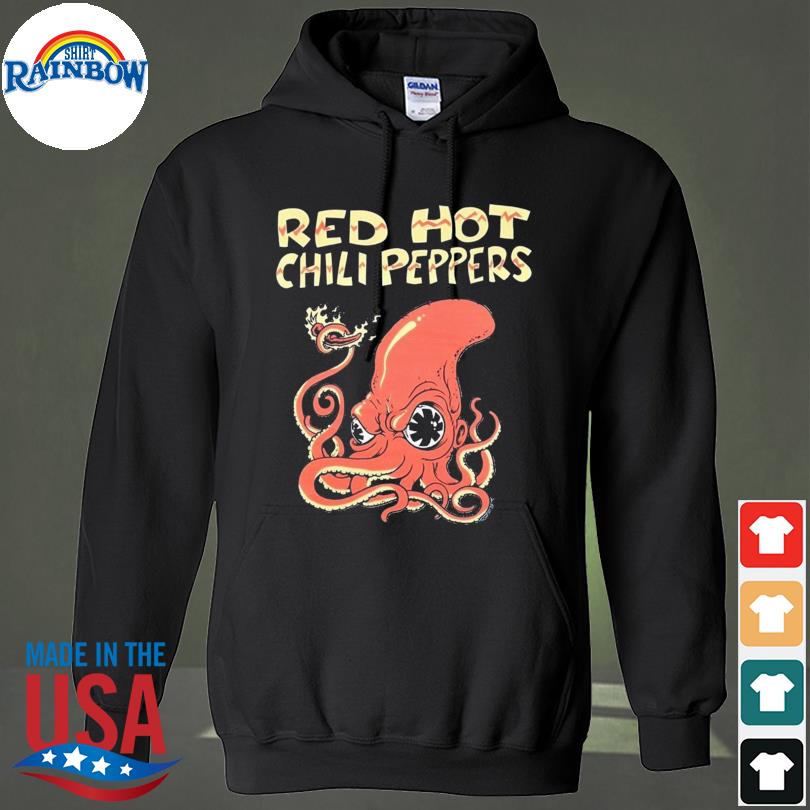 Red hot chili peppers fire squid s hoodie