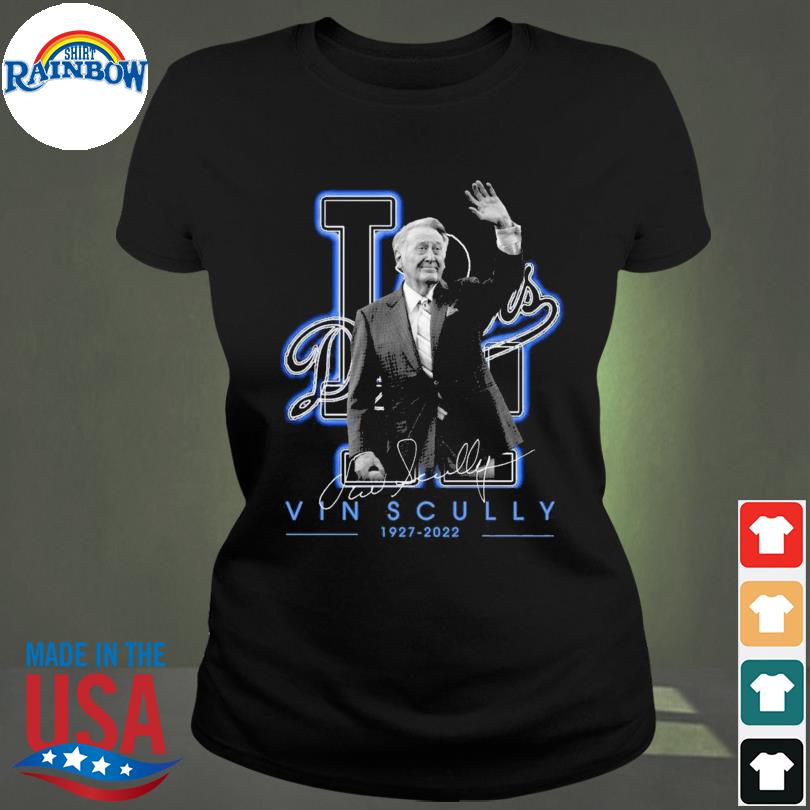 LA Dodgers Vin Scully Forever The Voice Of Dodgers 1927-2022 Signatures T- Shirt, hoodie, sweater, long sleeve and tank top