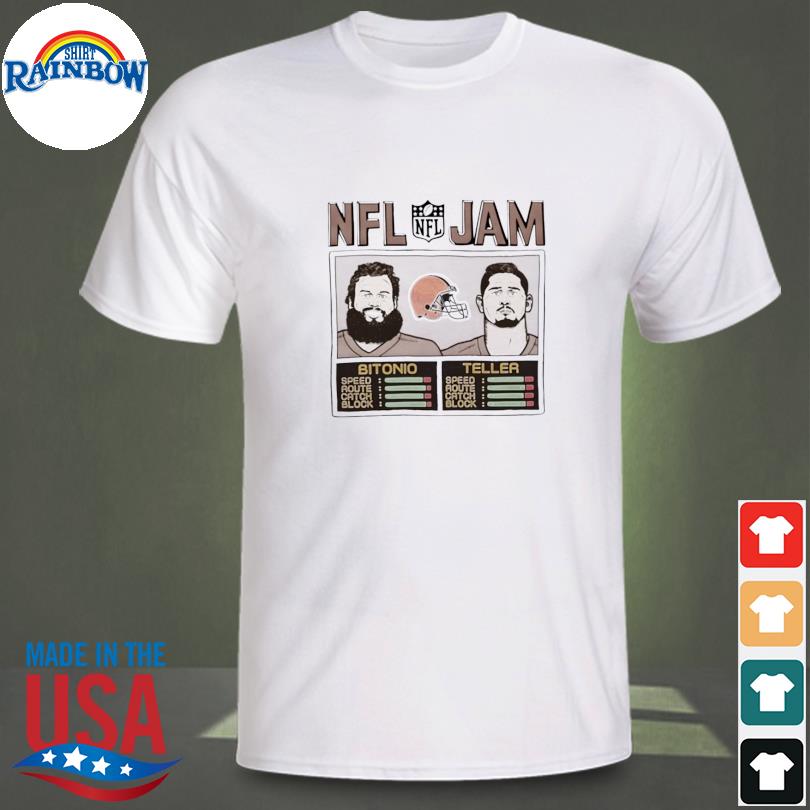 Homage jacoby brissett nfl jam browns bitonio and teller shirt