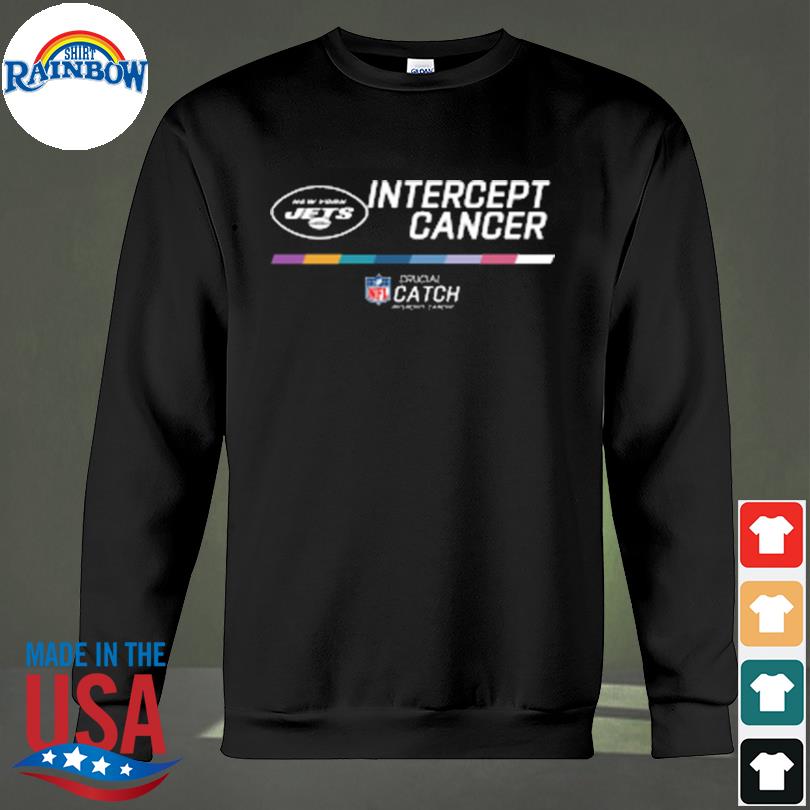 New York Jets intercept cancer nfl crucial catch 2022 shirt, hoodie,  sweater, long sleeve and tank top