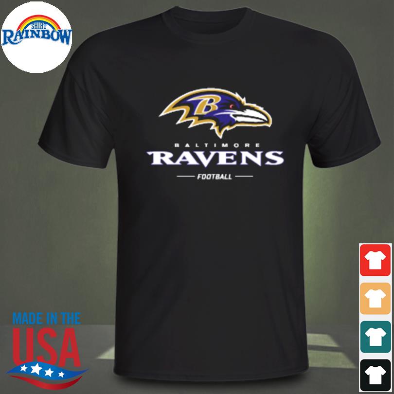 Black baltimore ravens logo team lockup shirt