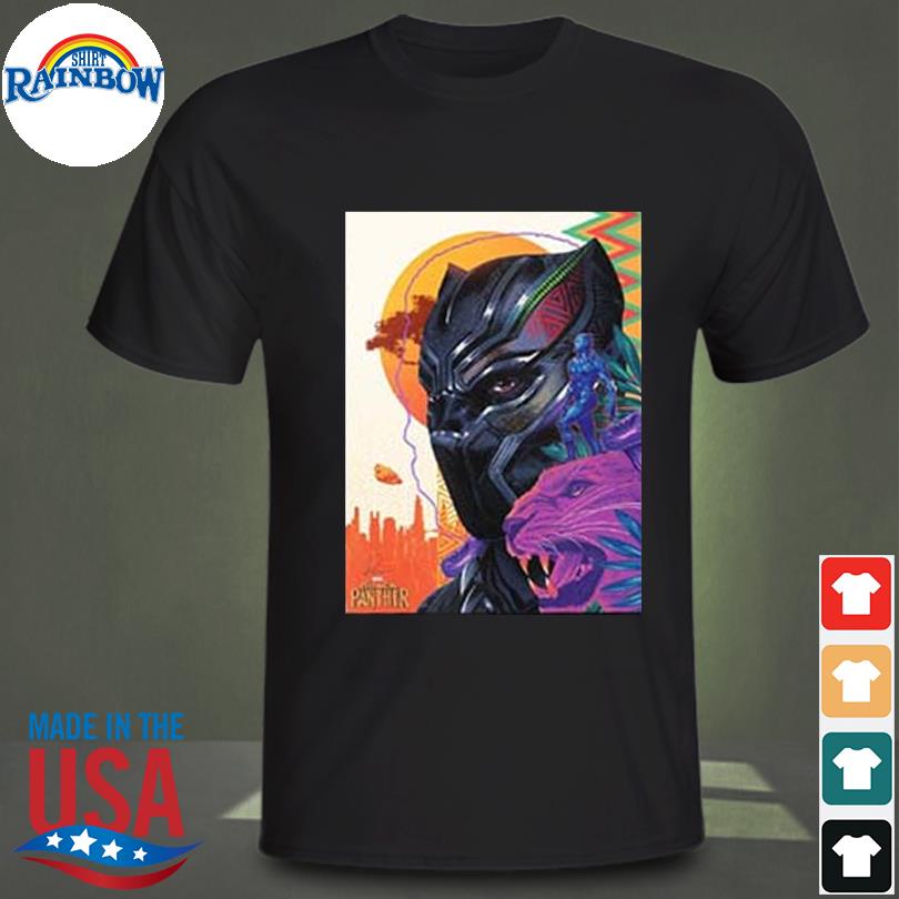 Black panther long live the king vibrant art wakanda forever marvel studios shirt