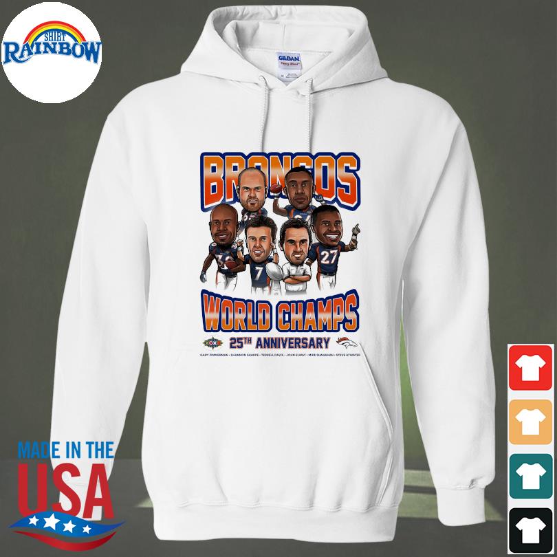 Broncos world Champs 25th anniversary Gary zimmerman shannon sharpe terrell  davis john elway ike shanahan steve atwater shirt, hoodie, longsleeve tee,  sweater