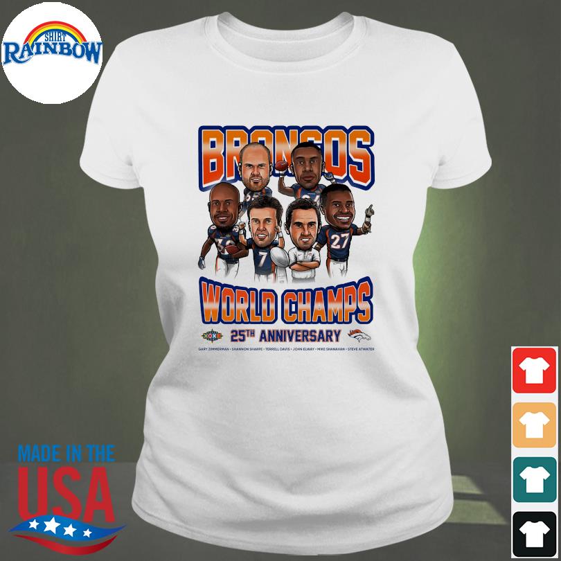 Broncos world Champs 25th anniversary Gary zimmerman shannon sharpe terrell  davis john elway ike shanahan steve atwater shirt, hoodie, longsleeve tee,  sweater