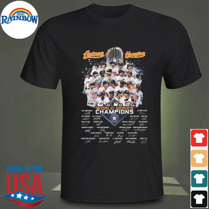 Funny houston astros 2022 world series champions signatures houston astros shirt