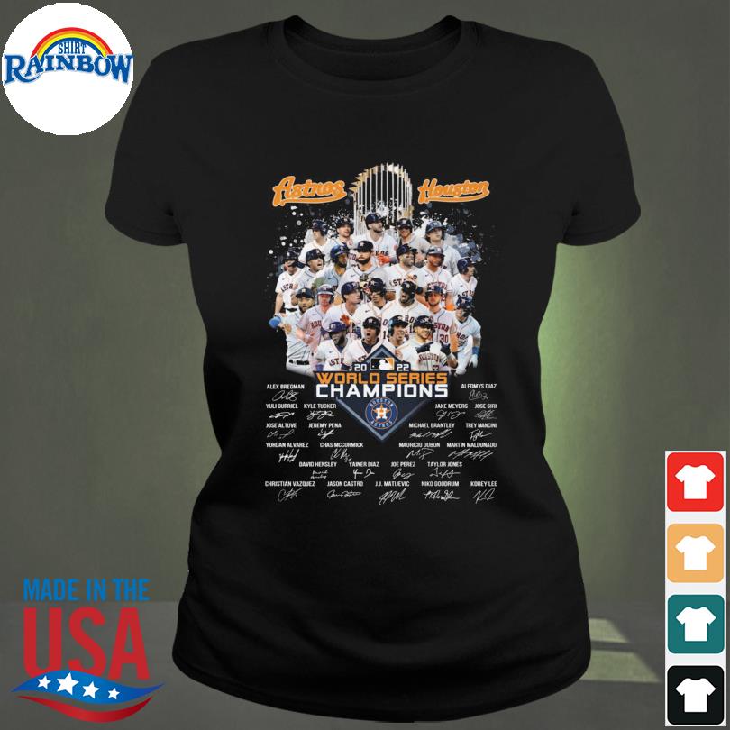 Houston Astros 2022 World Series Champions 3 players signatures shirt,  hoodie, sweater, long sleeve and tank top