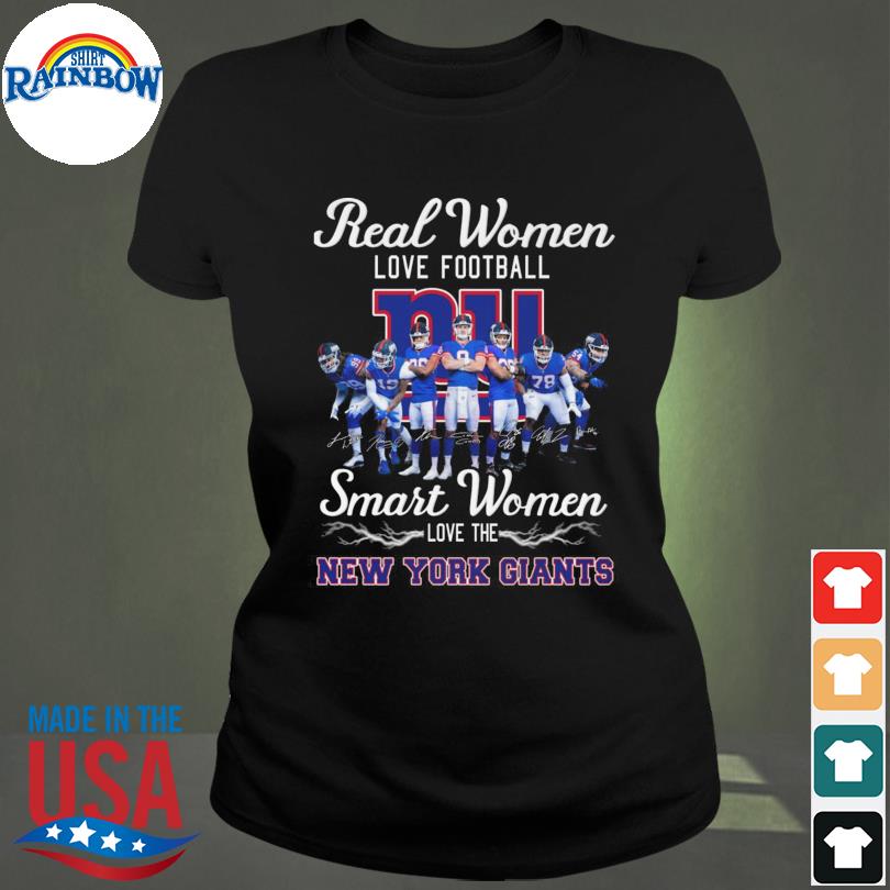 Real women love football smart women love the New York Giants signatures  2022 T-shirt - Kaiteez