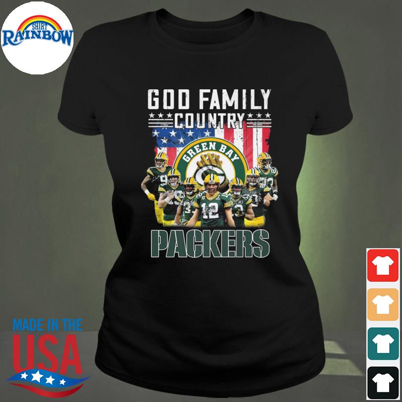 God family country Green Bay Packers team signatures shirt, hoodie