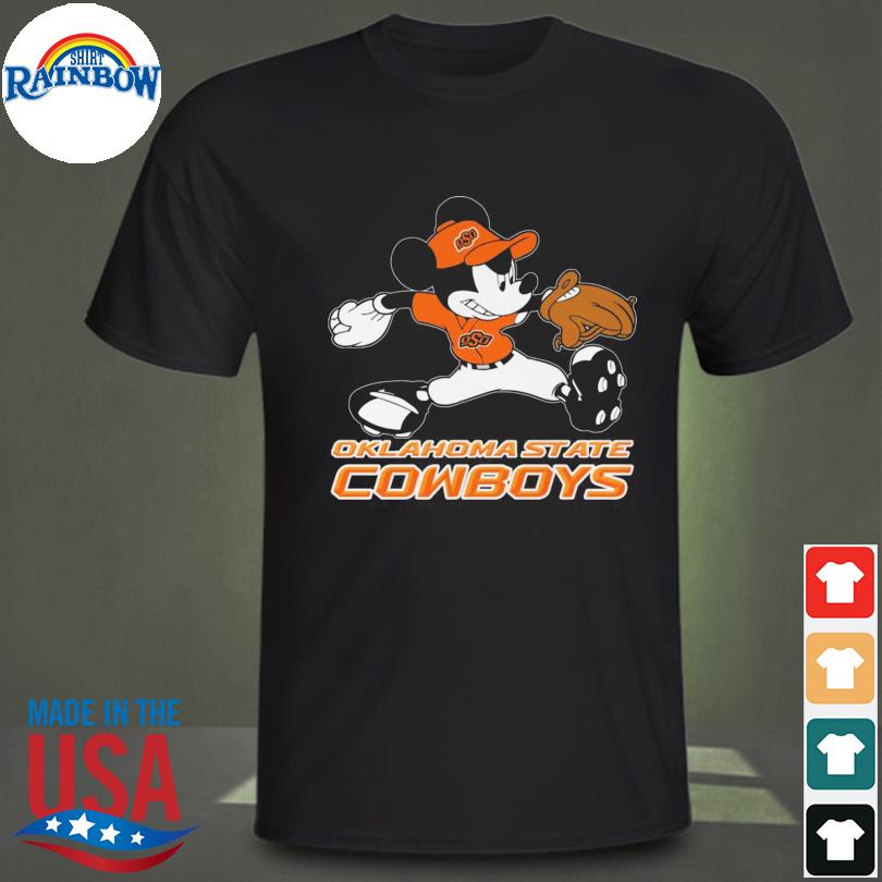 Mickey Mouse Oklahoma State Cowboys football player 2022 shirt