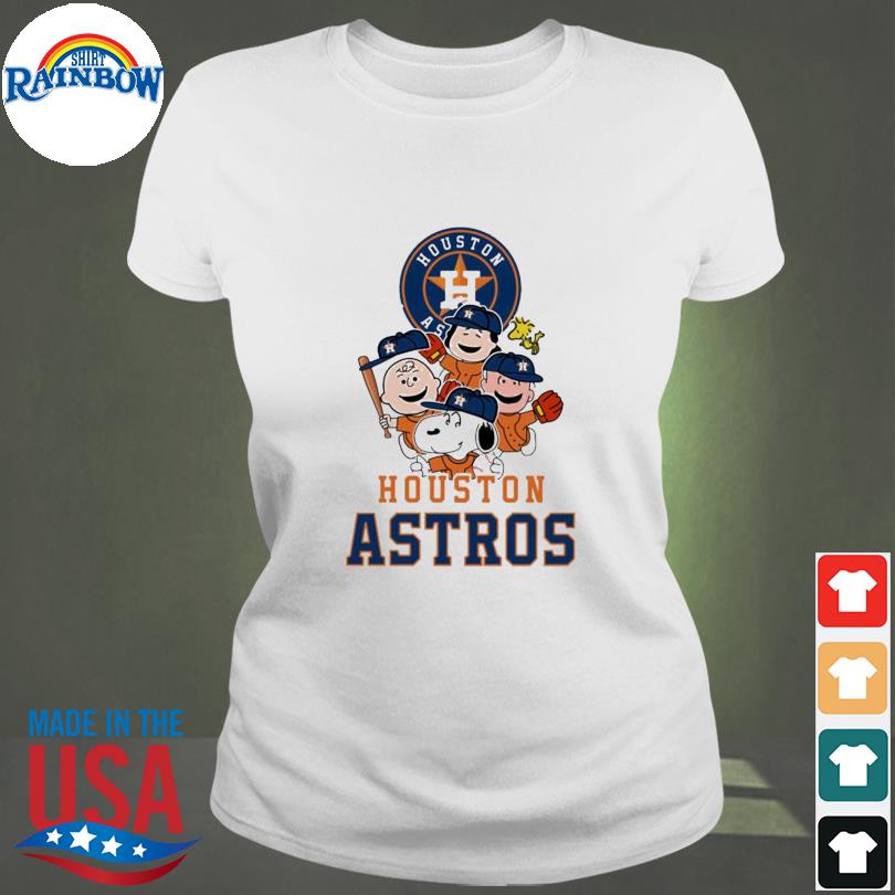 MLB Houston Astros Snoopy Woodstock The Peanuts Movie Baseball T