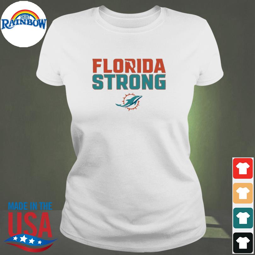 Official Miami Dolphins T Shirt NFL Miami Dolphins White Florida Strong T  Shirt