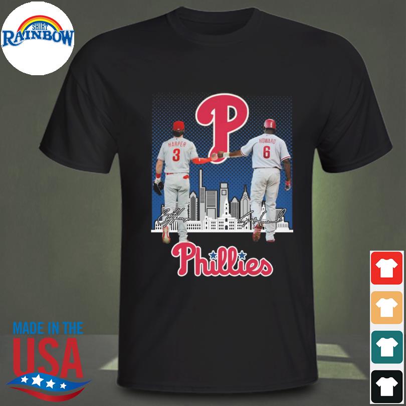 Official philadelphia phillies Harper and Howard signatures 2022 shirt