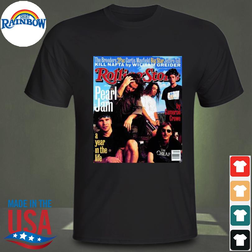 Pearl Jam was featured on their very first The Rolling Stone shirt