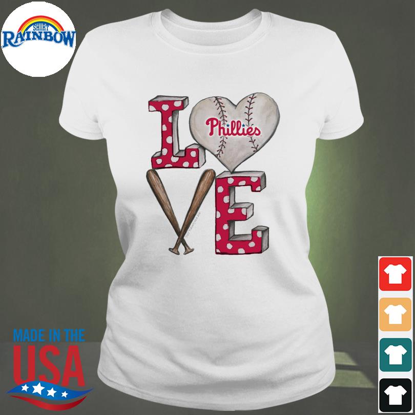 Philadelphia Phillies Tiny Turnip Women's Baseball Love T-Shirt