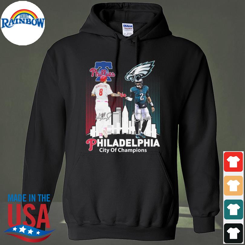 Philadelphia Phillies City Of Champions Philadelphia Phillies And  Philadelphia Eagles Signatures shirt, hoodie, sweater, long sleeve and tank  top