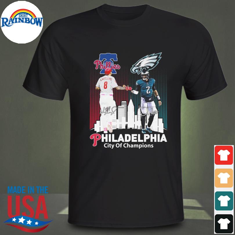 Philadelphia Phillies City Of Champions Philadelphia Phillies And  Philadelphia Eagles Signatures shirt, hoodie, sweater, long sleeve and tank  top