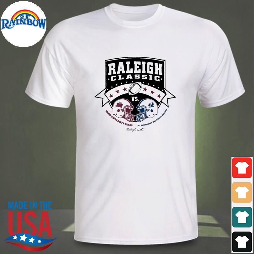Raleigh classic shaw university bears bt augustine's university falcons shirt