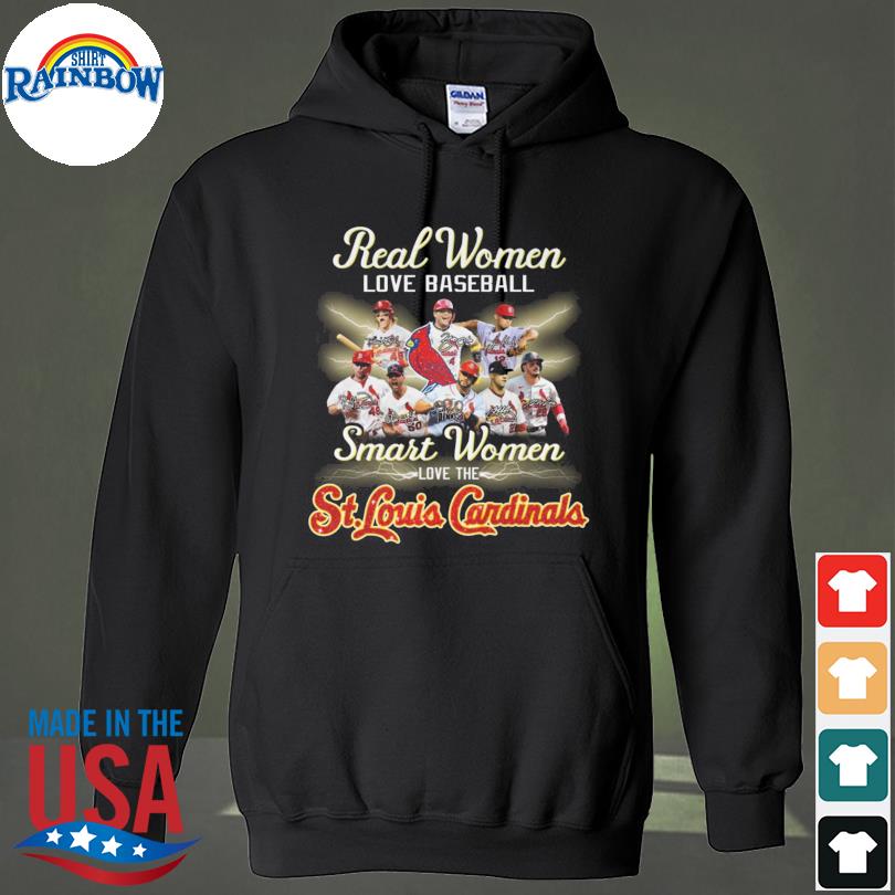 Real women love baseball smart women love the St Louis Cardinals shirt,  hoodie, sweater, long sleeve and tank top