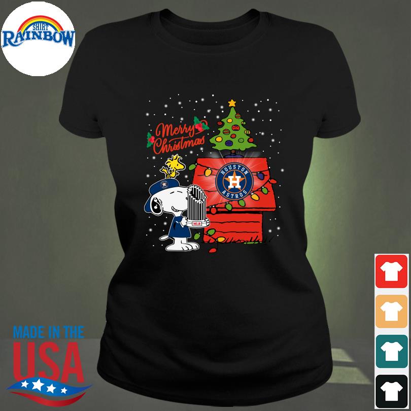 Snoopy And Friends Houston Astros Merry Christmas Shirt - High