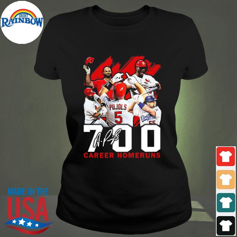 Albert Pujols 700 Career Home signature shirt