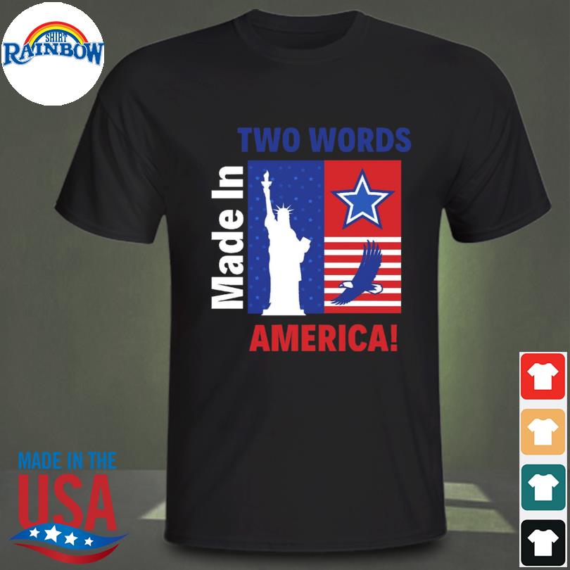 Two words made in america political quote shirt