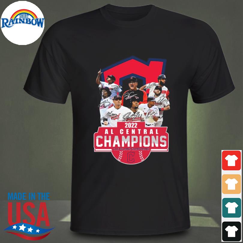 2022 al central champions cleveland indians all team player shirt