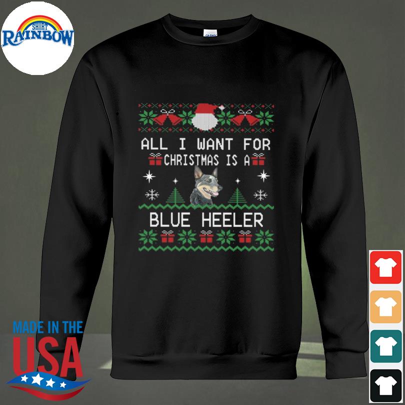 blue heeler christmas sweater