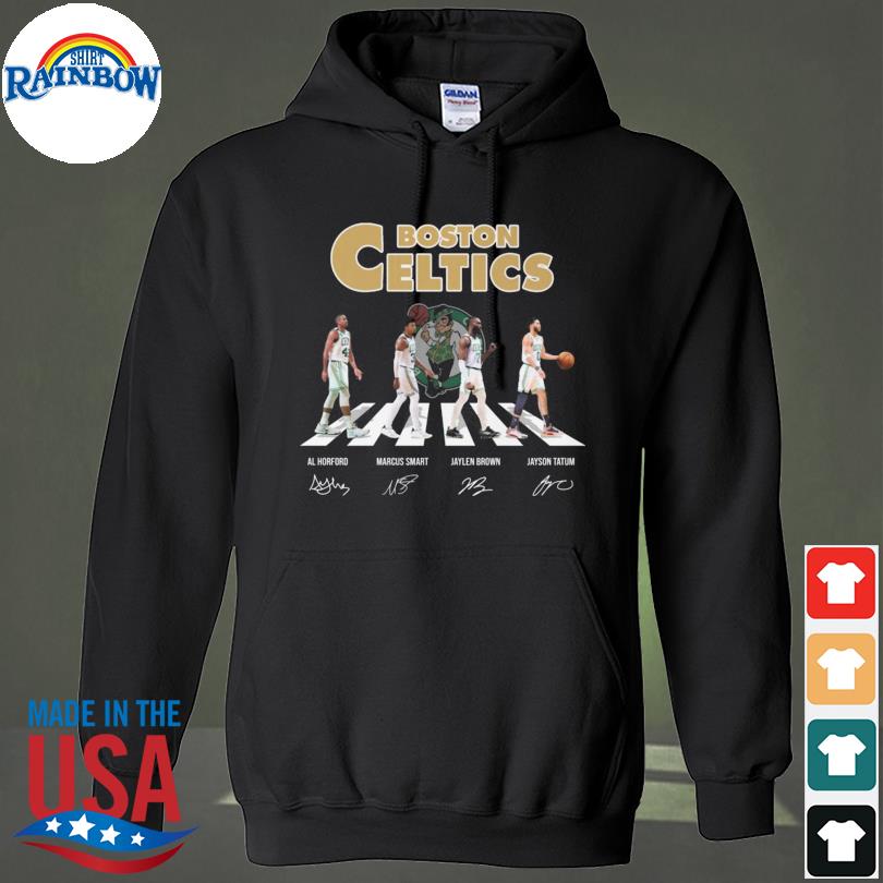 Boston Celtics abbey road signatures shirt, hoodie, longsleeve