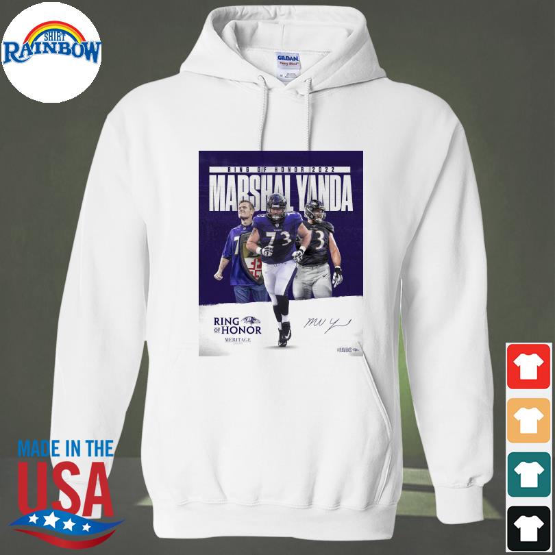 Baltimore Ravens ring of honor 2022 marshal yanda signature shirt