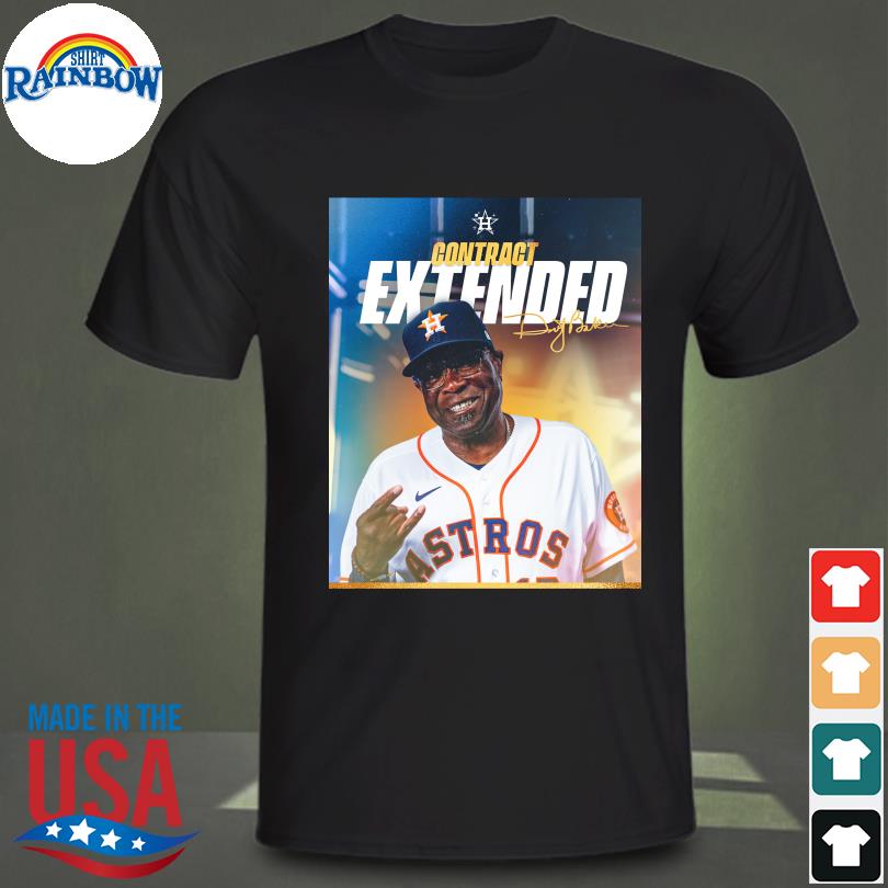 Dusty baker contract extended signature T-shirt - Kaiteez