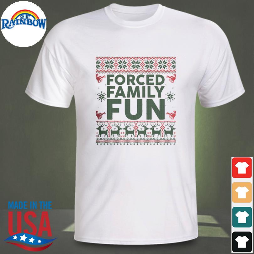 Forced family fun ugly Christmas sweater