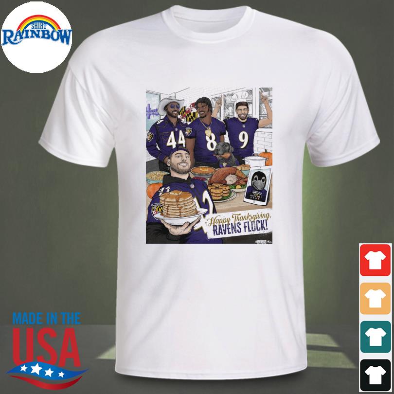 Funny Baltimore Ravens Happy thanksgiving ravens flock 2022 shirt, hoodie,  sweater, long sleeve and tank top