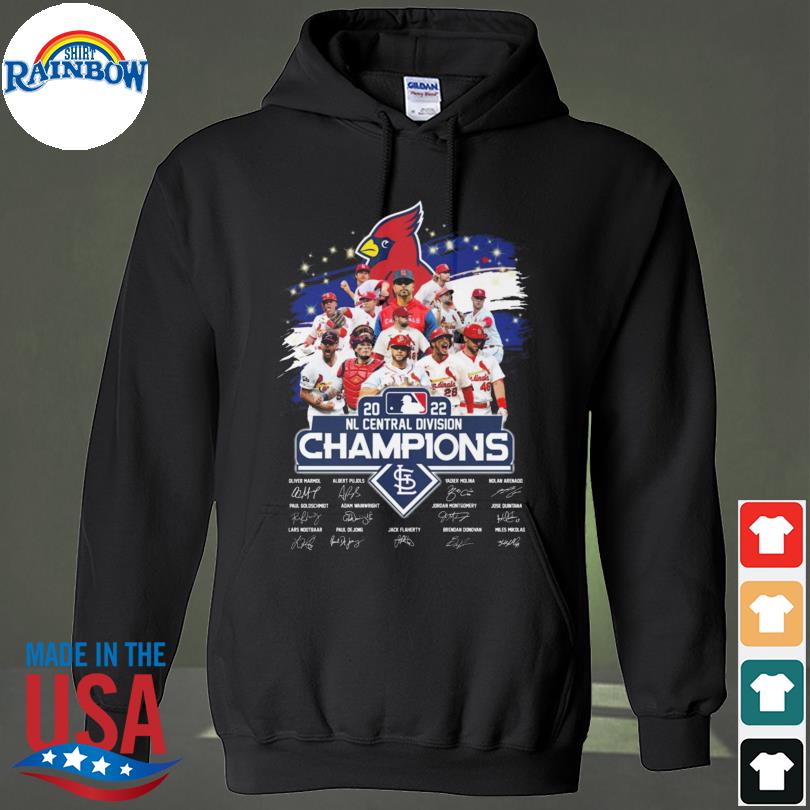 Funny St Louis Cardinals 2022 Nl central division champions signatures shirt,  hoodie, sweater, long sleeve and tank top