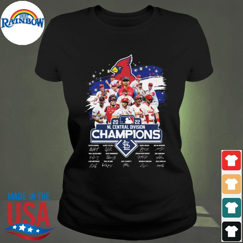 Funny St Louis Cardinals 2022 Nl central division champions signatures shirt,  hoodie, sweater, long sleeve and tank top