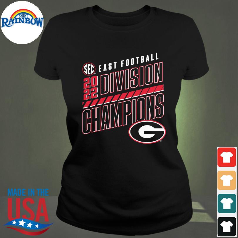 Georgia Bulldogs 2022 SEC East Division Football Champions Slanted Knockout  T-Shirt, hoodie, sweater, long sleeve and tank top