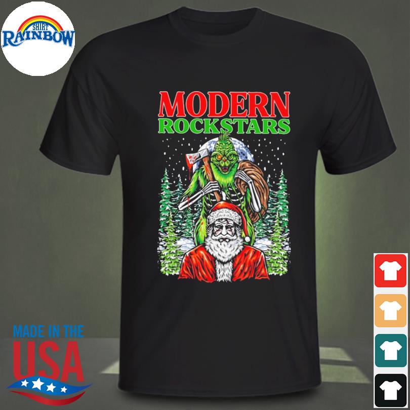 Grinch and santa claus modern rockstars Christmas sweater