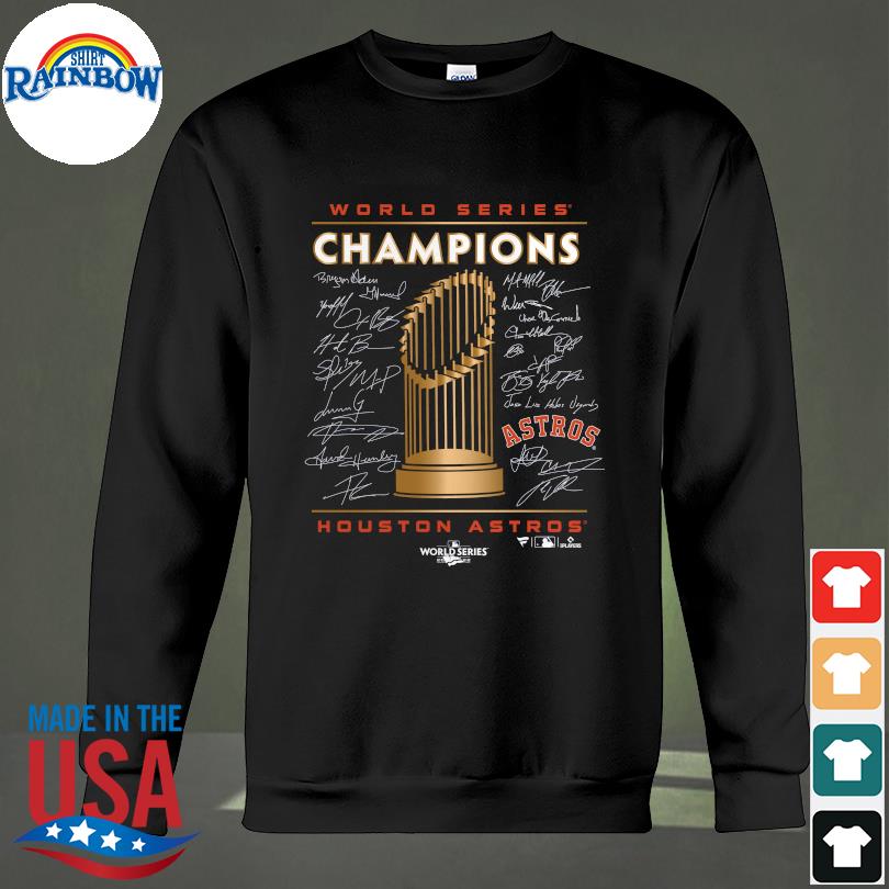 Houston Astros 2022 World Series Champions Signature Roster T-shirt